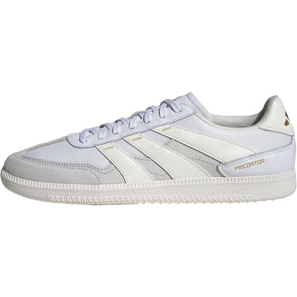 NWT Adidas Unisex Predator Freestyle Indoor Sneaker,White/Off White/Gold-10 Men - Picture 2 of 7